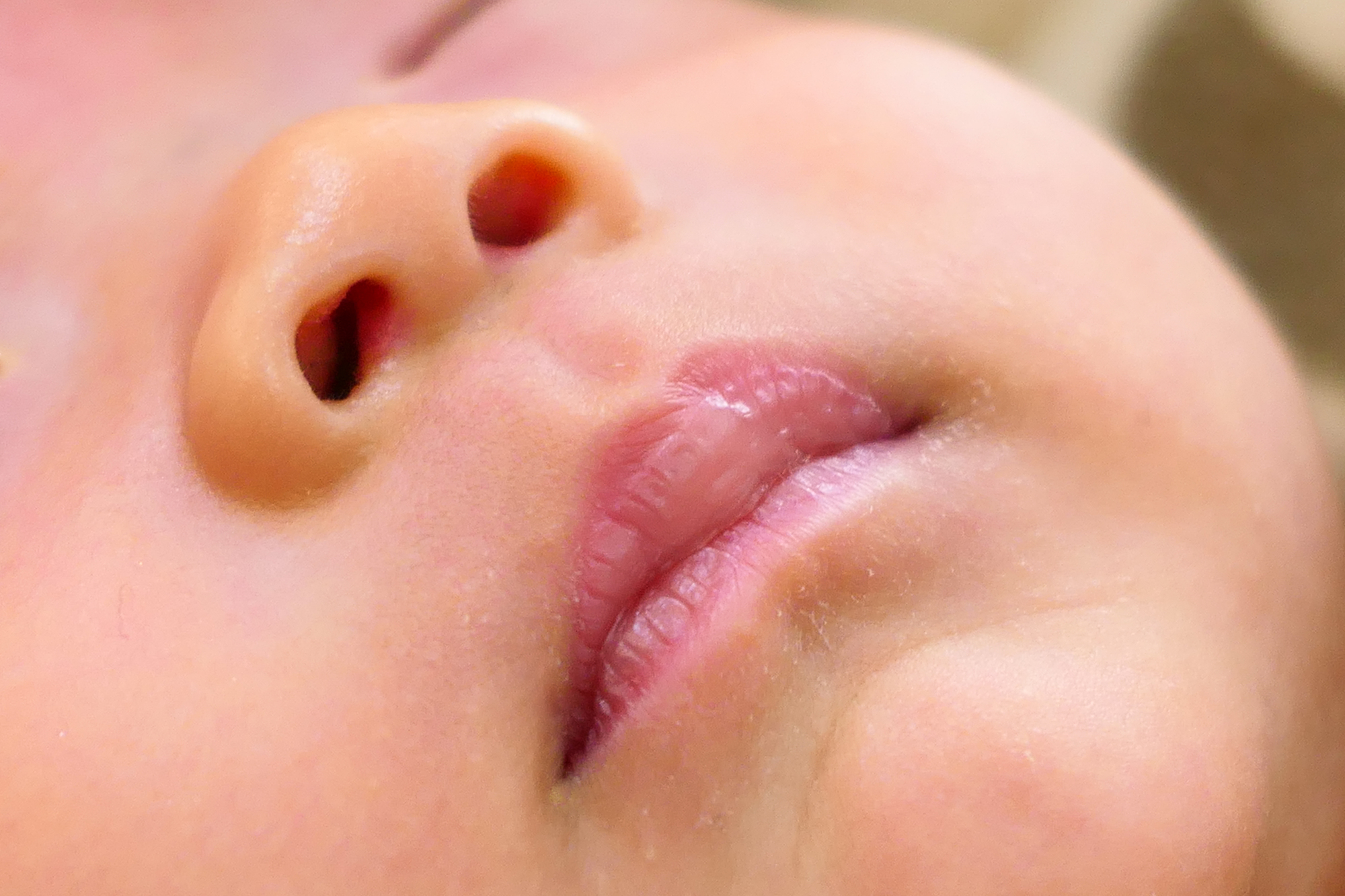 赤ちゃんの口の写真