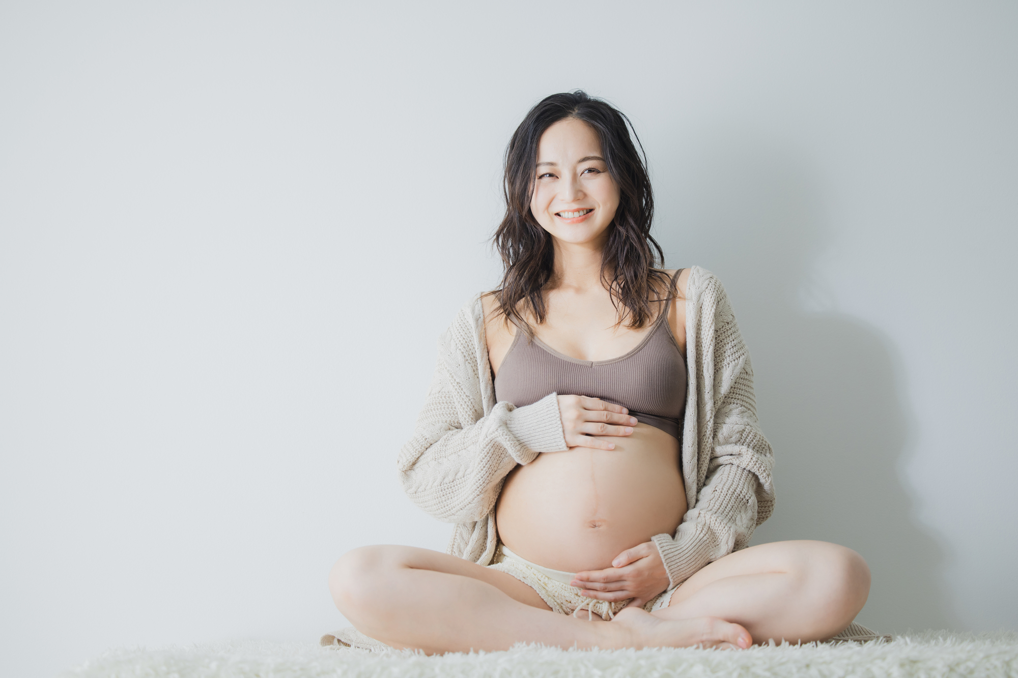 笑顔な妊婦